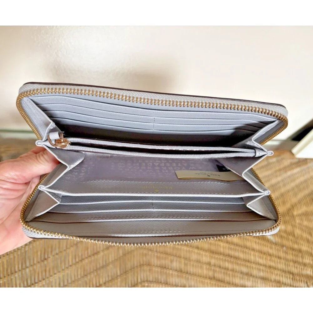 Kate Spade Laurel Way Neda Zippy Wallet Grayish Blue